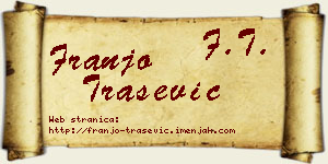Franjo Trašević vizit kartica